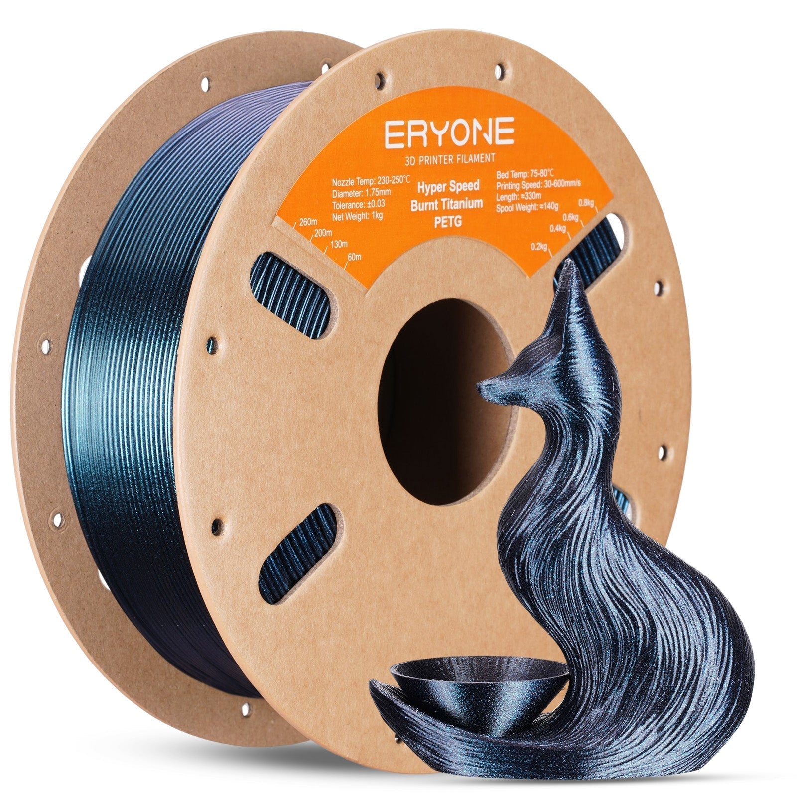 Eryone PETG High-Speed Titan-Optik – 1,75 mm, 1 kg