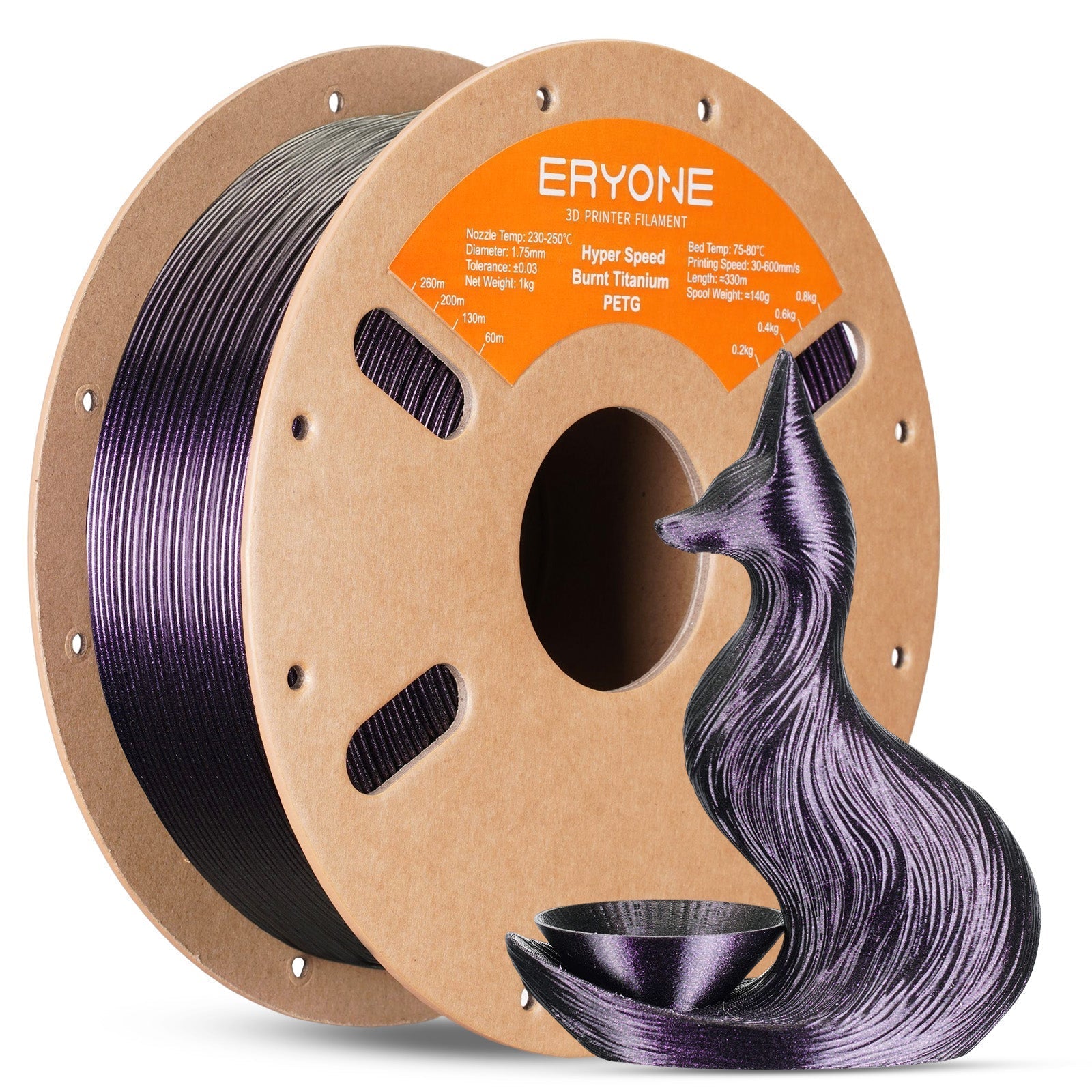 Eryone PETG High-Speed Titan-Optik – 1,75 mm, 1 kg