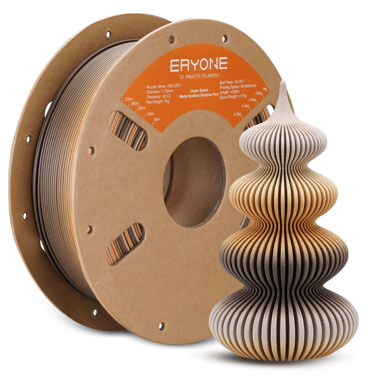 Eryone PLA Matt Zweifarbig mit Verlauf – 1,75 mm, 1 kg – High – speed Matt gradient multi 2