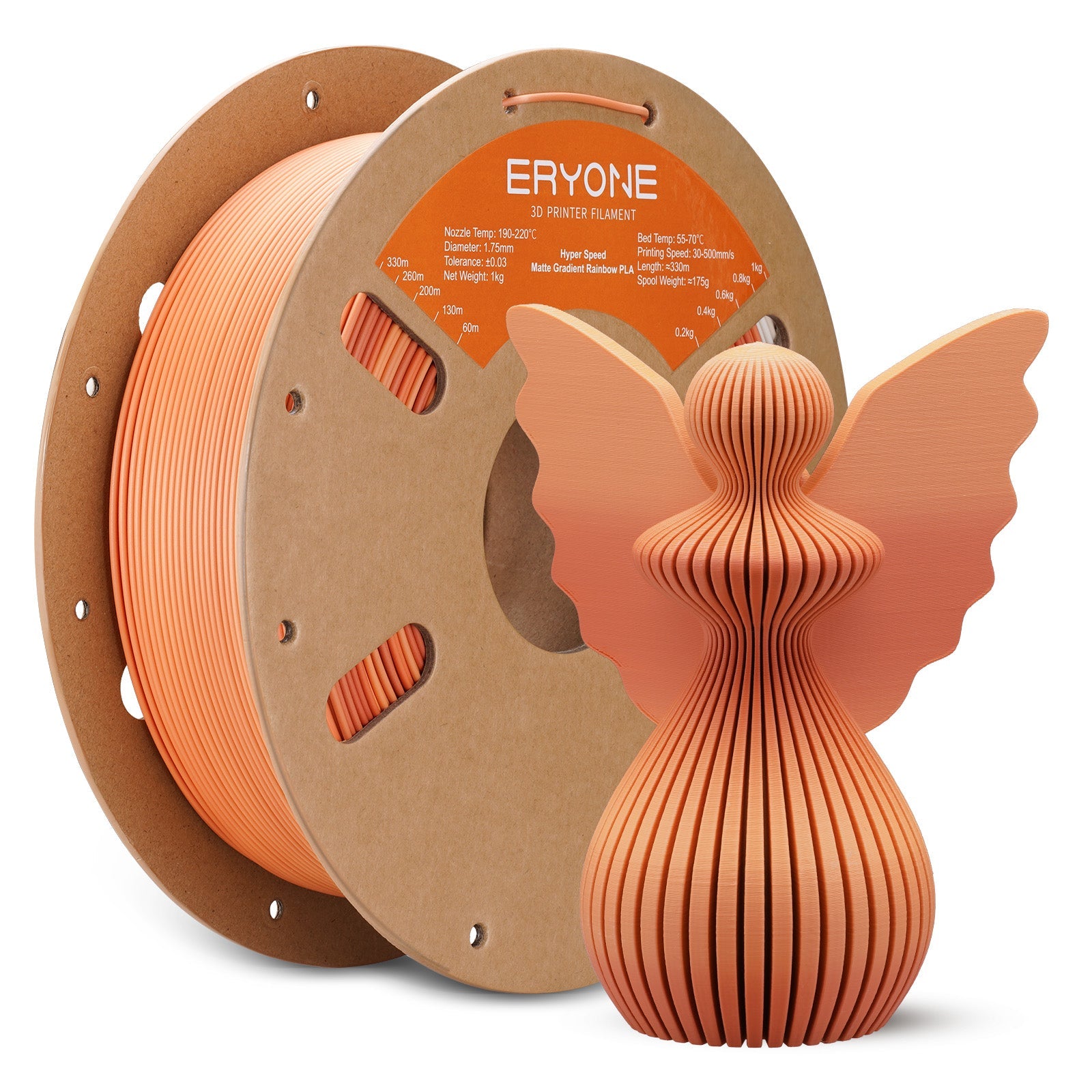 Eryone PLA Matt Zweifarbig mit Verlauf – 1,75 mm, 1 kg – High – speed Matt gradient multi