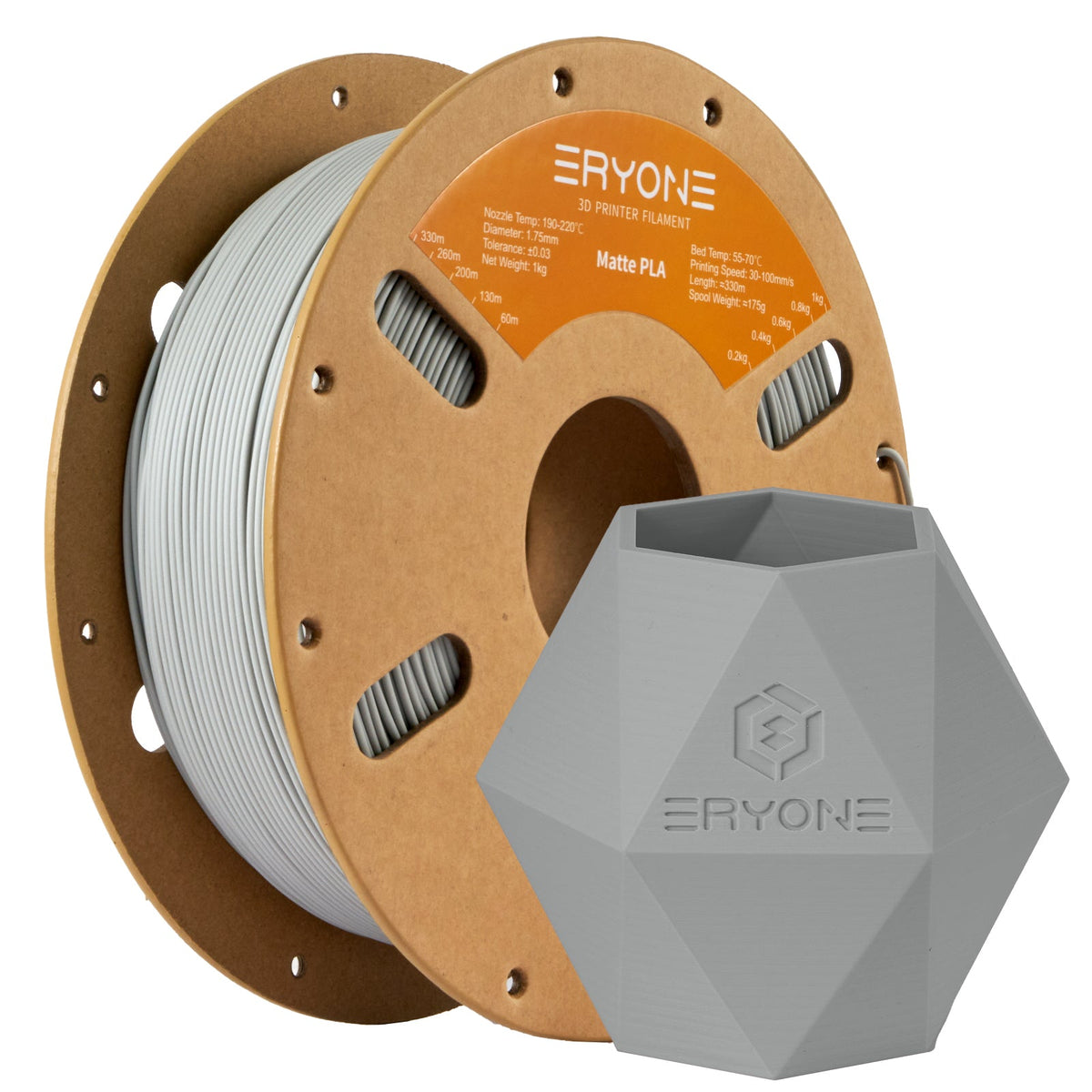 Eryone PLA Matt – 1,75 mm, 1 kg – Grau