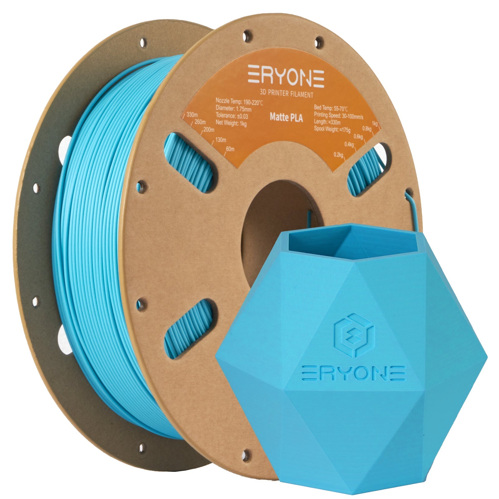Eryone PLA Matt – 1,75 mm, 1 kg – Aqua Blau
