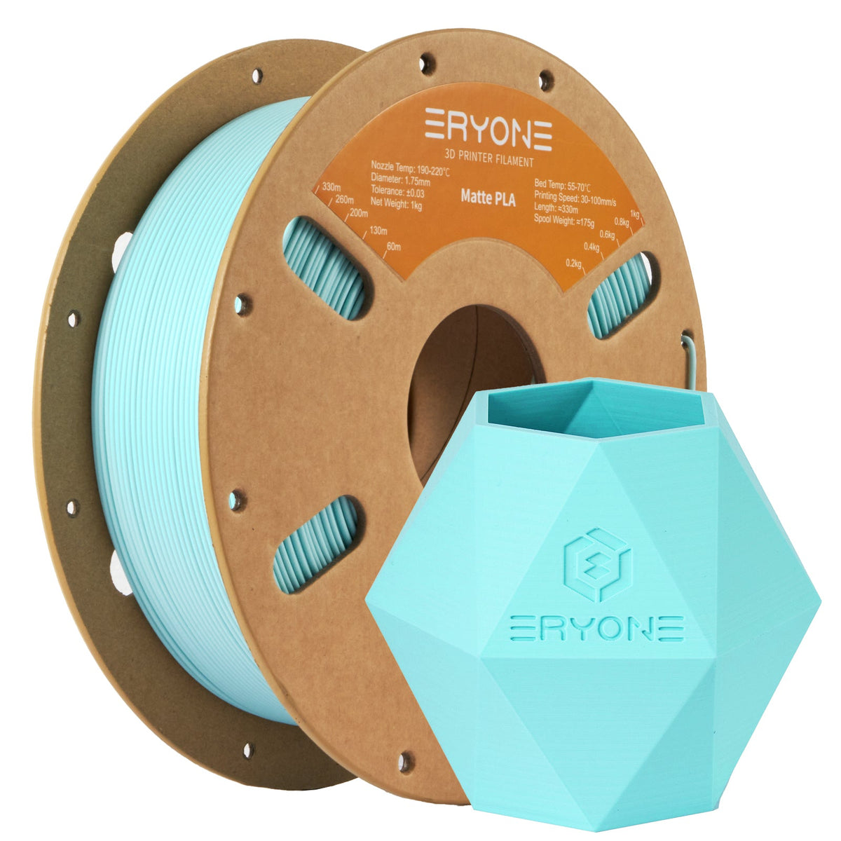 Eryone PLA Matt – 1,75 mm, 1 kg – Minze Grün