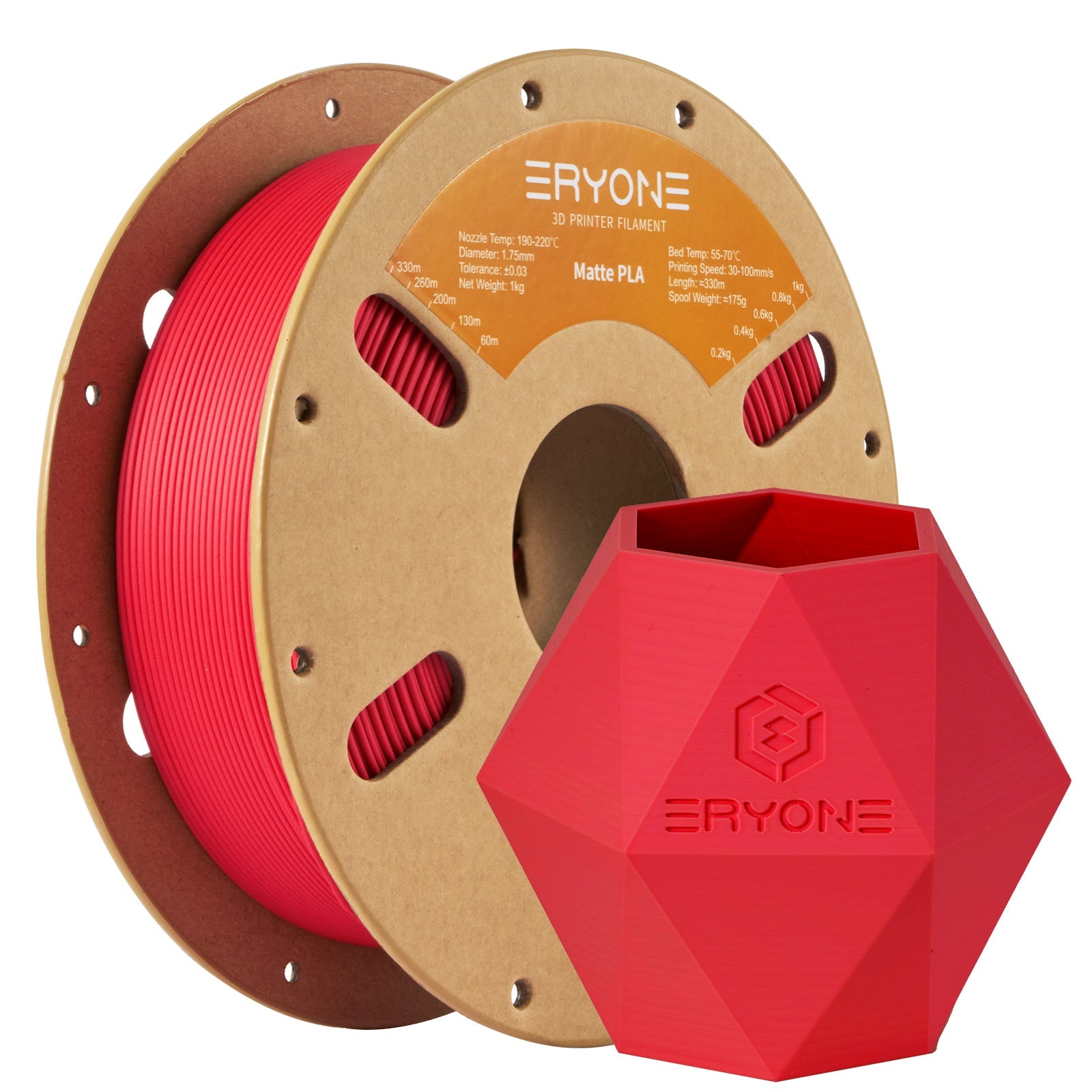 Eryone PLA Matt – 1,75 mm, 1 kg – Rot
