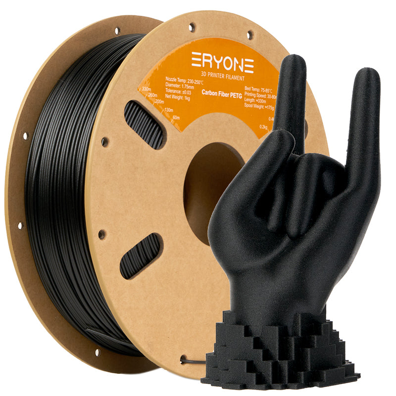 Eryone PETG und PETG-CF – 1,75 mm, 1 kg – Carbon – Schwarz