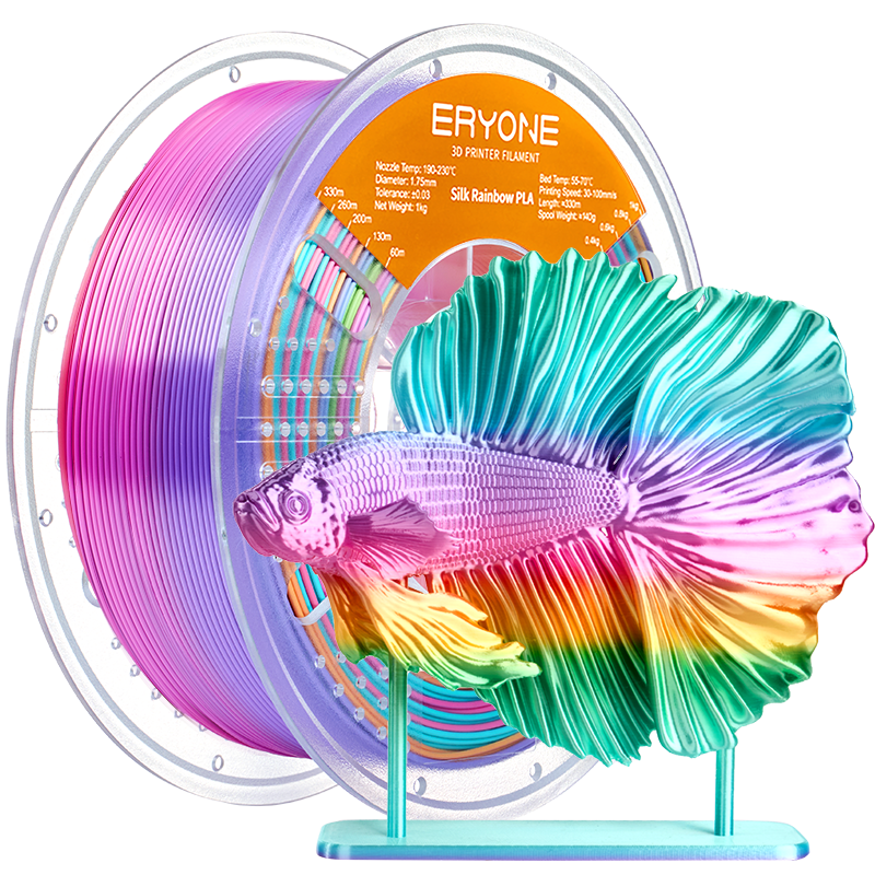 Eryone PLA Silk Regenbogen – 1,75 mm, 1 kg – Regenbogen Soda