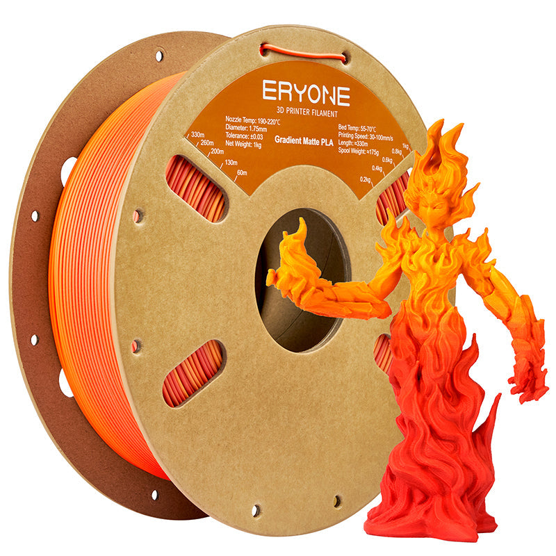 Eryone PLA Matt Zweifarbig mit Verlauf – 1,75 mm, 1 kg – Gradient – Rot & Gelb