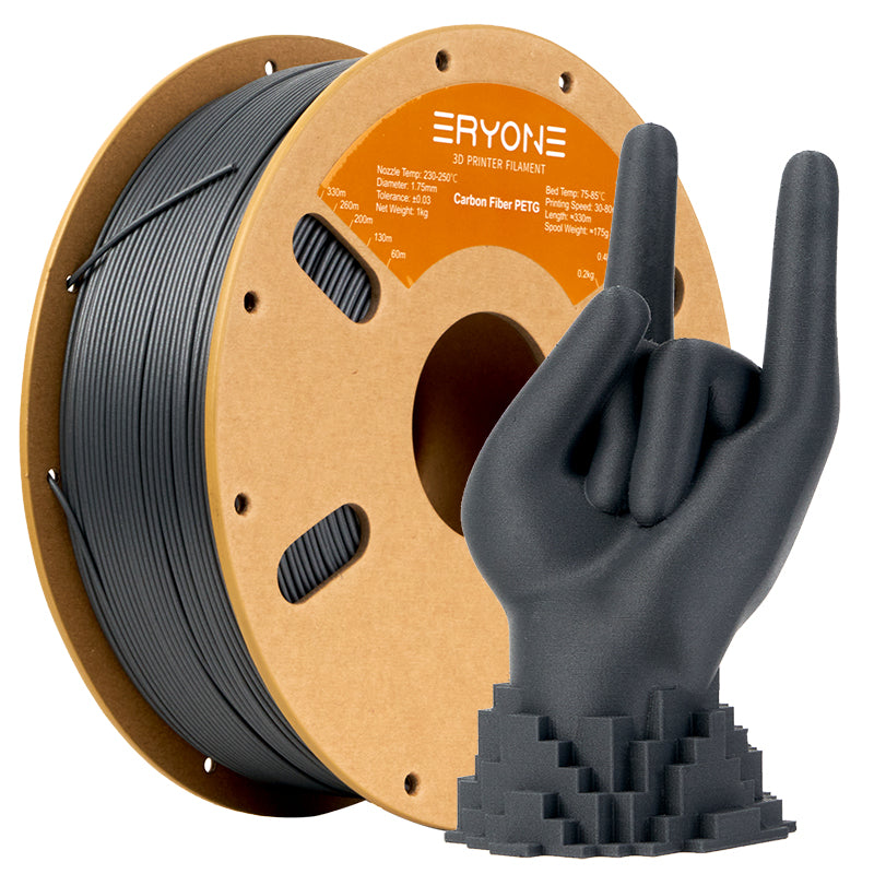 Eryone PETG und PETG-CF – 1,75 mm, 1 kg – Carbon – Dunkel Grau