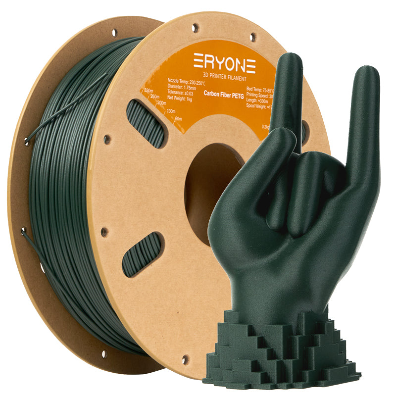 Eryone PETG und PETG-CF – 1,75 mm, 1 kg – Carbon – Oliv Grün