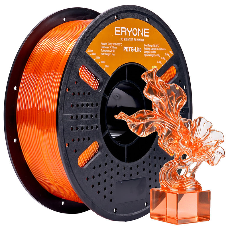 Eryone PETG Lite – 1,75 mm, 1 kg – PETG – Lite – Transparent Orange
