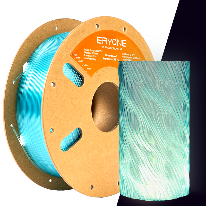 Eryone PETG Transluzent – 1,75 mm, 1 kg – Himmel Blau