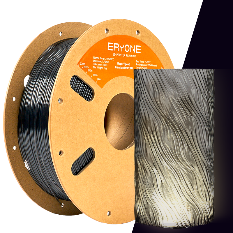 Eryone PETG Transluzent – 1,75 mm, 1 kg – Grau