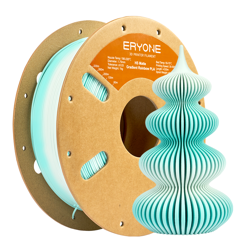 Eryone PLA Matt Zweifarbig mit Verlauf – 1,75 mm, 1 kg – High – speed Matt gradient multi – – Snowfield