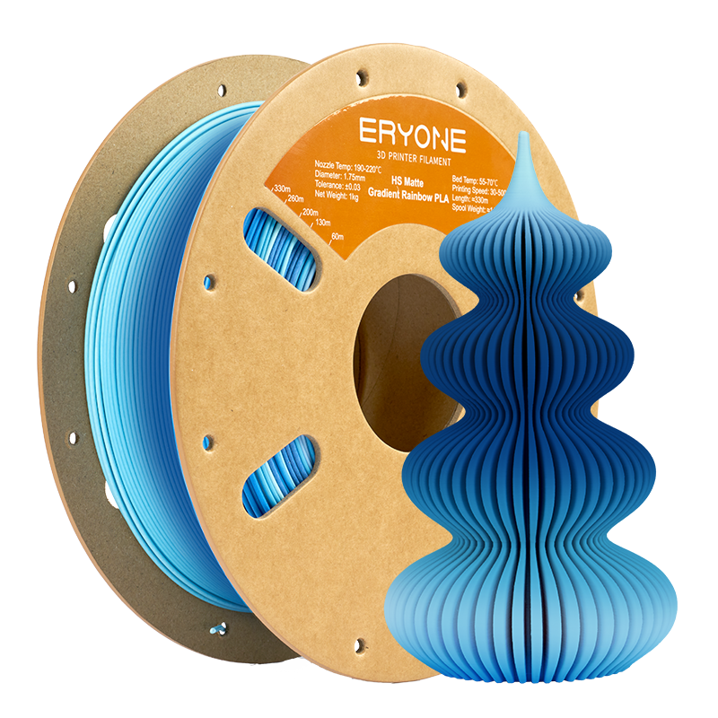 Eryone PLA Matt Zweifarbig mit Verlauf – 1,75 mm, 1 kg – High – speed Matt gradient multi – – Glacier