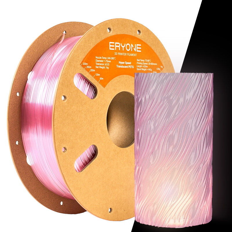Eryone PETG Transluzent – 1,75 mm, 1 kg – Rosa