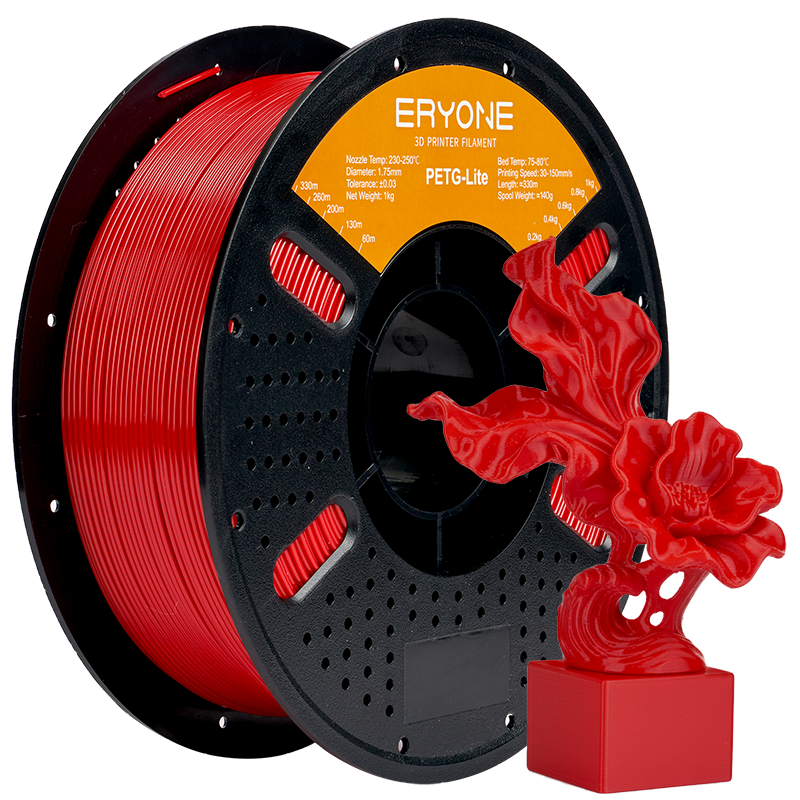 Eryone PETG Lite – 1,75 mm, 1 kg – PETG – Lite – Rot