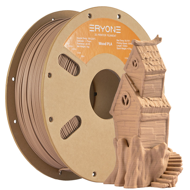 Eryone PLA Holzoptik – 1,75 mm, 1 kg – Hell