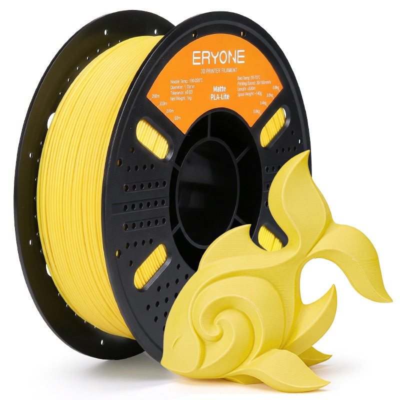 Eryone PLA Lite Matt – 1,75 mm, 1 kg – PLA Lite Matt – Vibrant Gelb