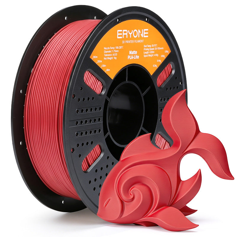Eryone PLA Lite Matt – 1,75 mm, 1 kg – PLA Lite Matt – Bright Rot