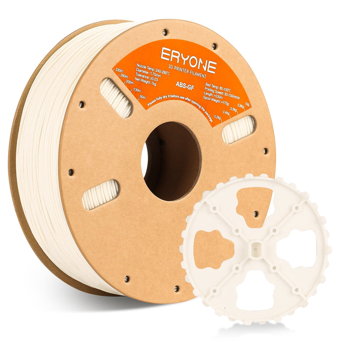 Eryone ABS-GF glasfaserverstärkt – 1,75 mm, 1 kg – Weiß