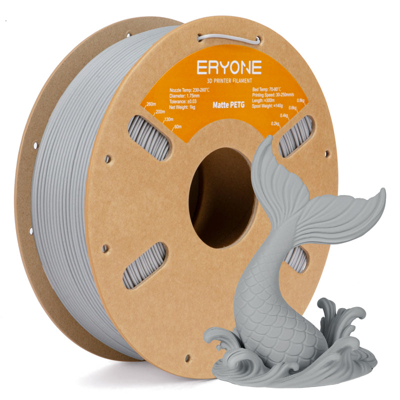 Eryone PETG Matt – 1,75 mm, 1 kg – PETG – Matt – Grau