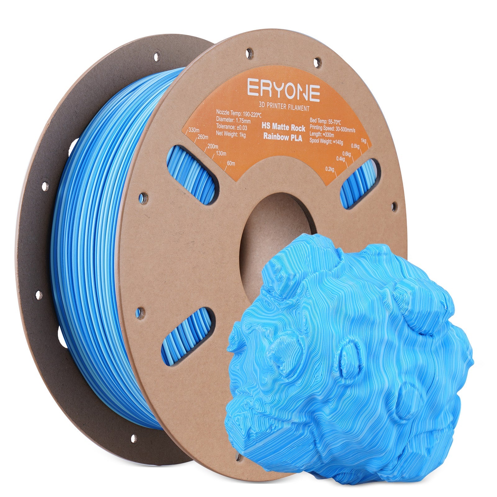 Eryone PLA Matt – 1,75 mm, 1 kg – High-Speed Twisted – Arctic Blau