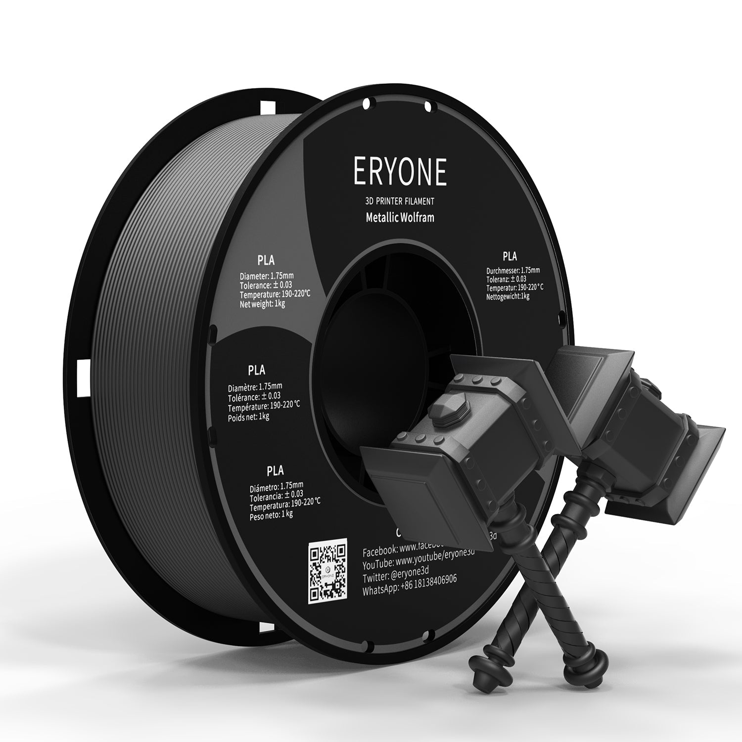 Eryone PLA Metallic – 1,75 mm, 1 kg – Wolfram