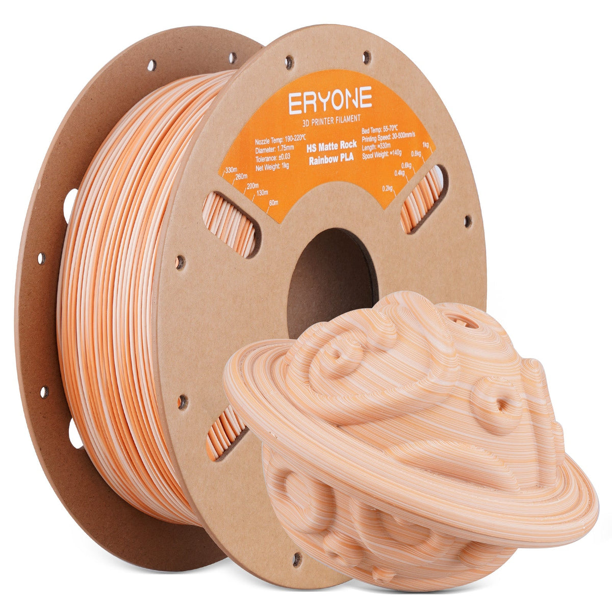 Eryone PLA Matt – 1,75 mm, 1 kg – High-Speed Twisted – Maple Syrup Amber
