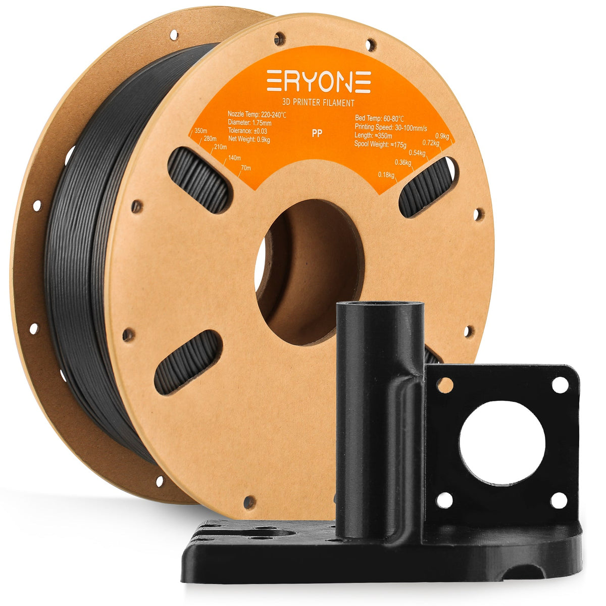 Eryone PP und PP-CF – 1,75 mm, 900 g – Schwarz – 900g