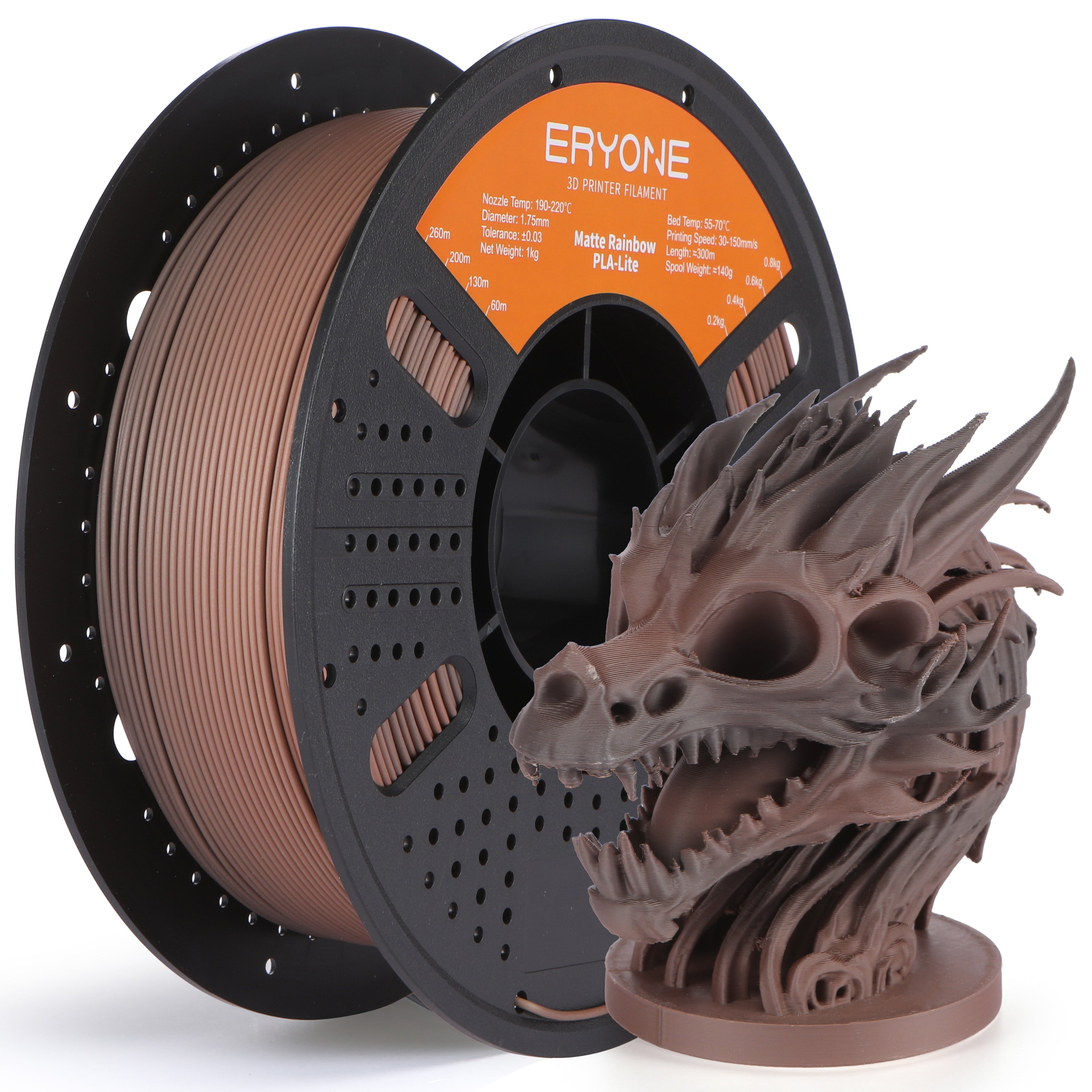 Eryone PLA Lite Matt – 1,75 mm, 1 kg – PLA Lite Matt Regenbogen – Sandstone