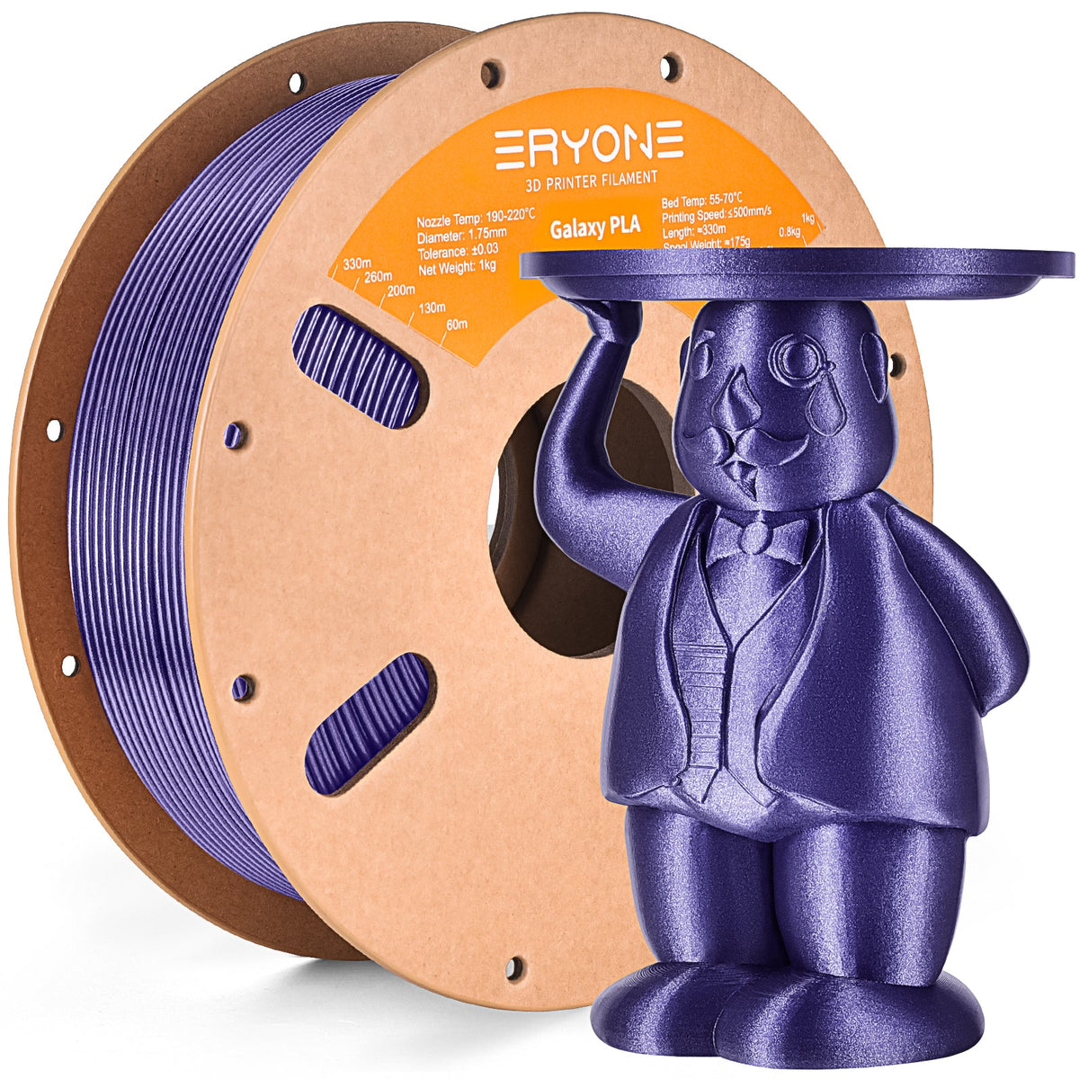 Eryone PLA Galaxy mit Glitzer – 1,75 mm, 1 kg – Violett