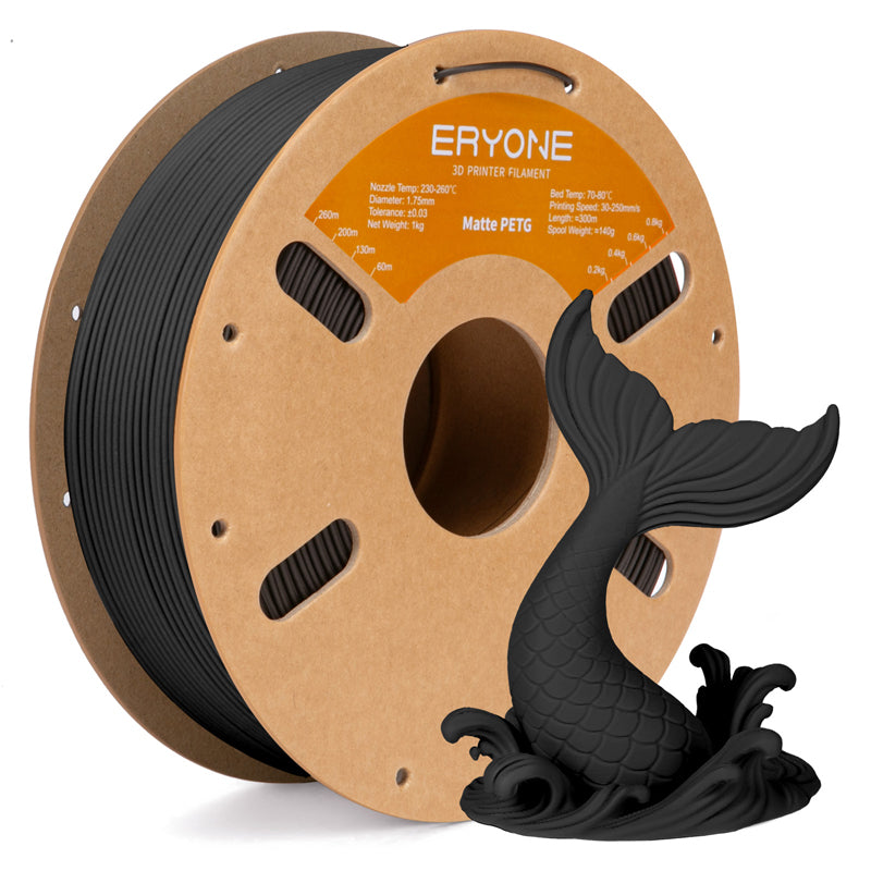 Eryone PETG Matt – 1,75 mm, 1 kg – PETG – Matt – Schwarz