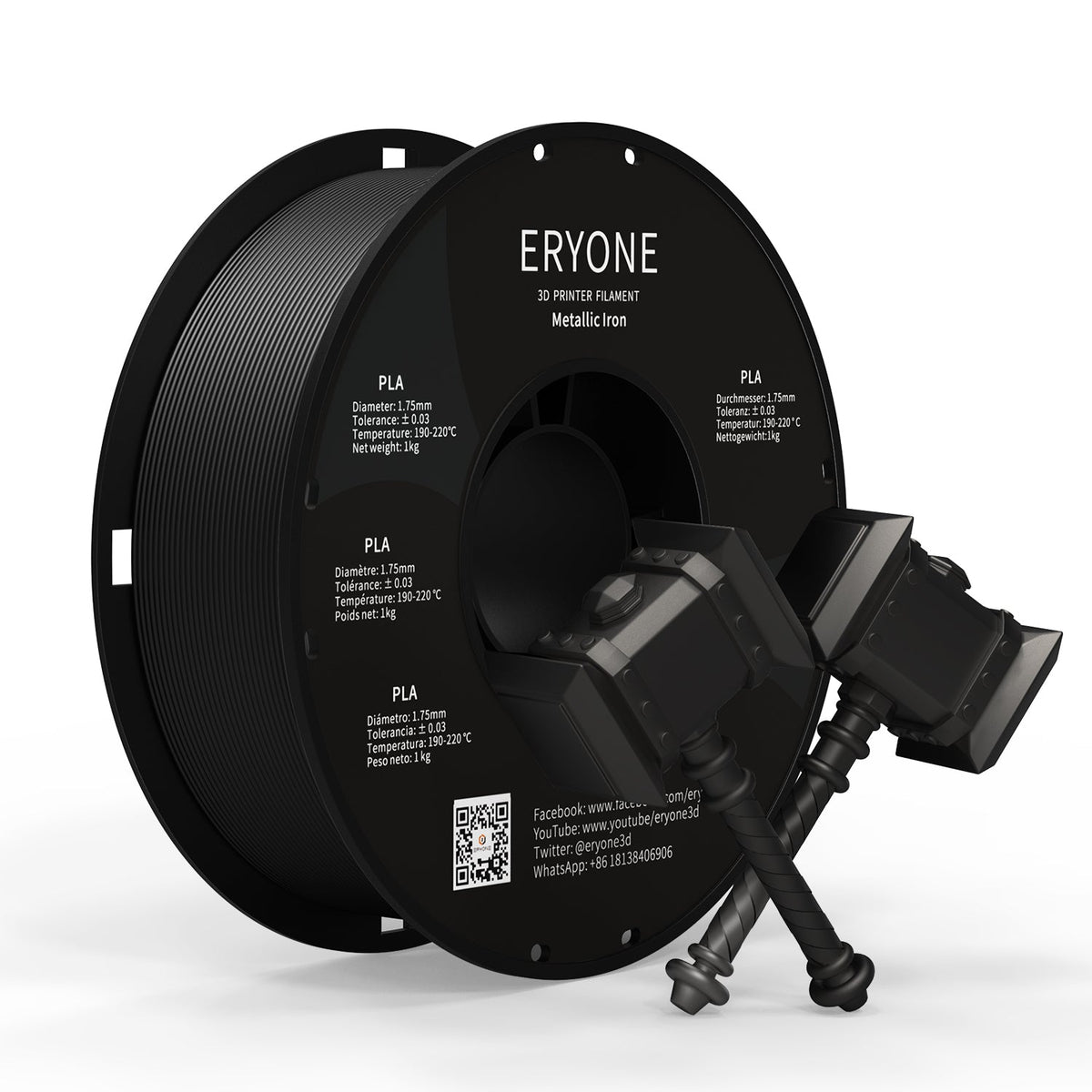 Eryone PLA Metallic – 1,75 mm, 1 kg – Iron