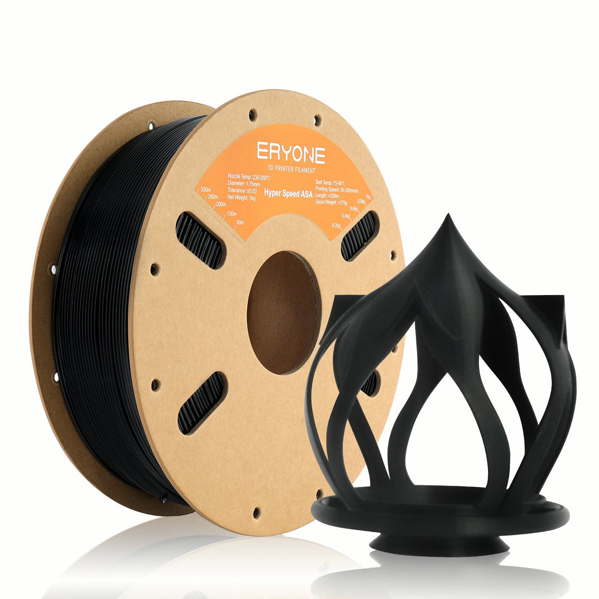 Eryone ASA und ASA-CF – 1,75 mm, 1 kg – ASA – High-Speed – Schwarz