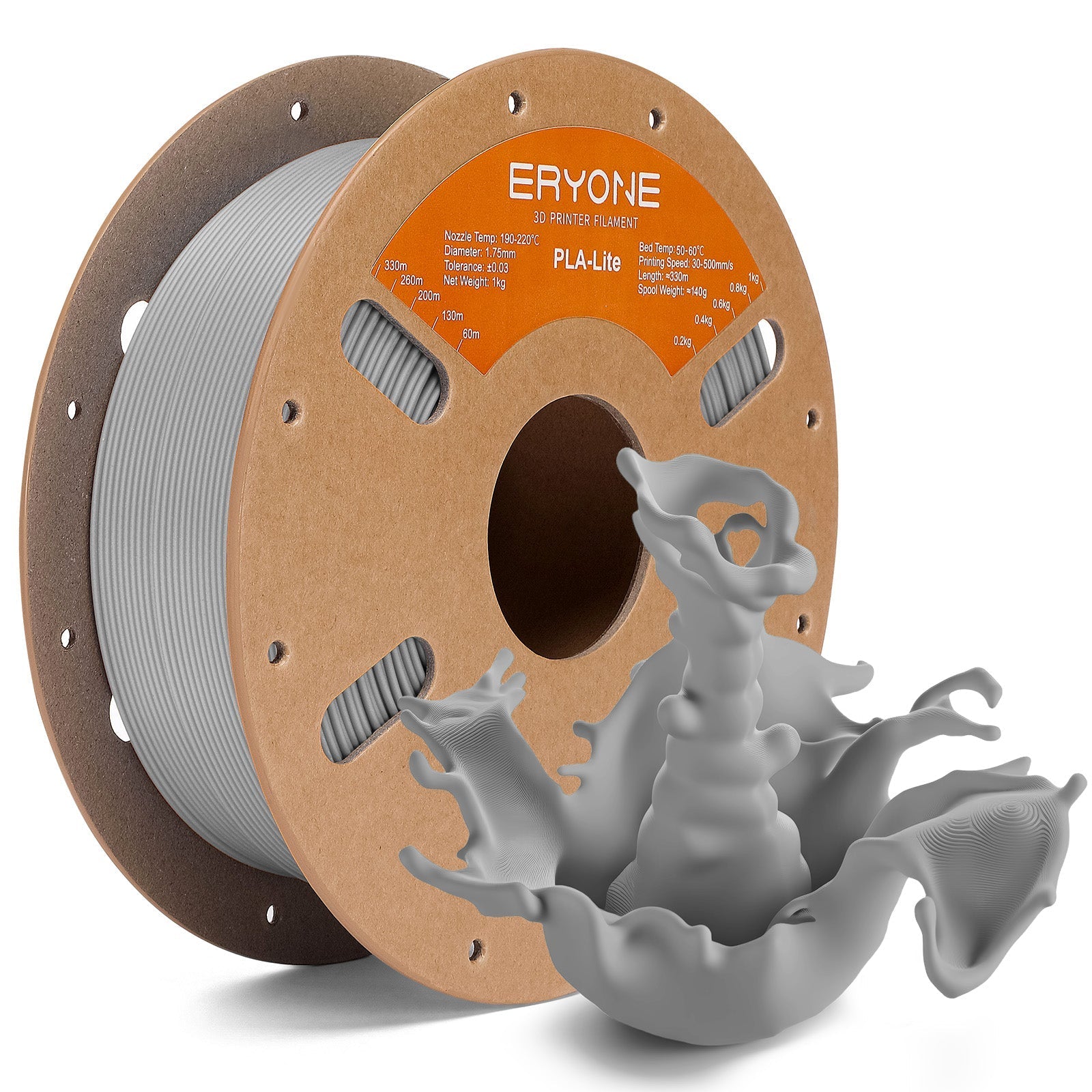 Eryone PLA Lite – 1,75 mm, 1 kg – Hell Grau
