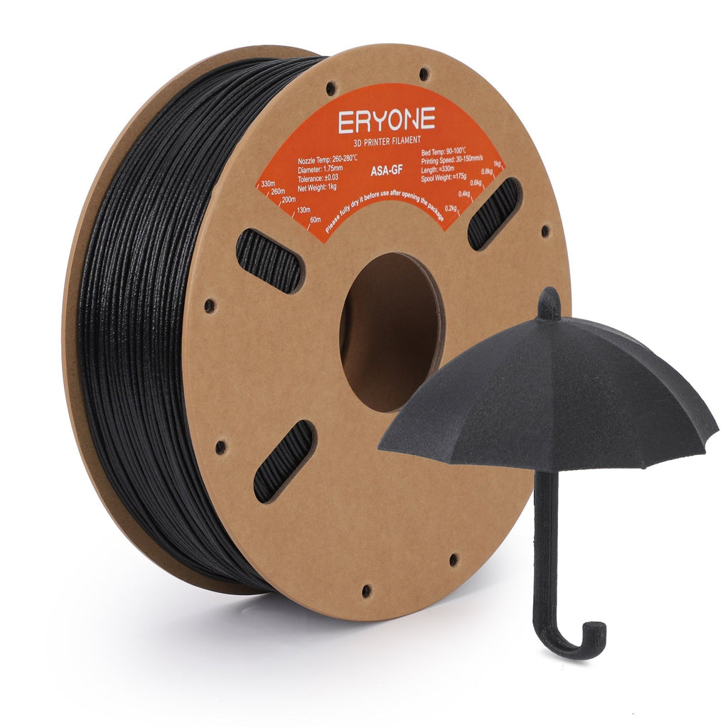 Eryone ASA-GF glasfaserverstärkt – 1,75 mm, 1 kg – Schwarz