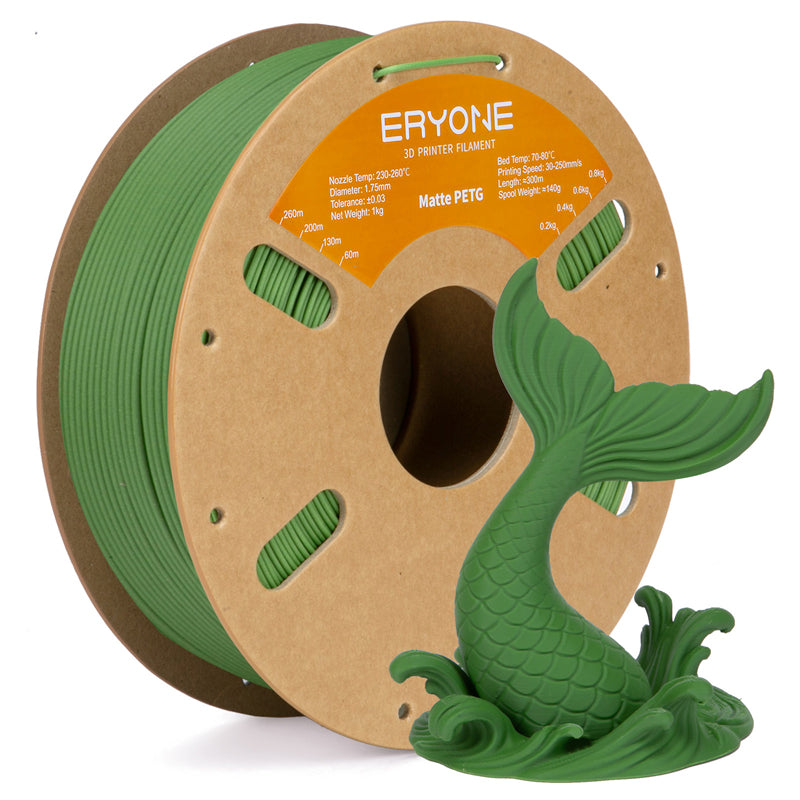 Eryone PETG Matt – 1,75 mm, 1 kg – PETG – Matt – Gras Grün