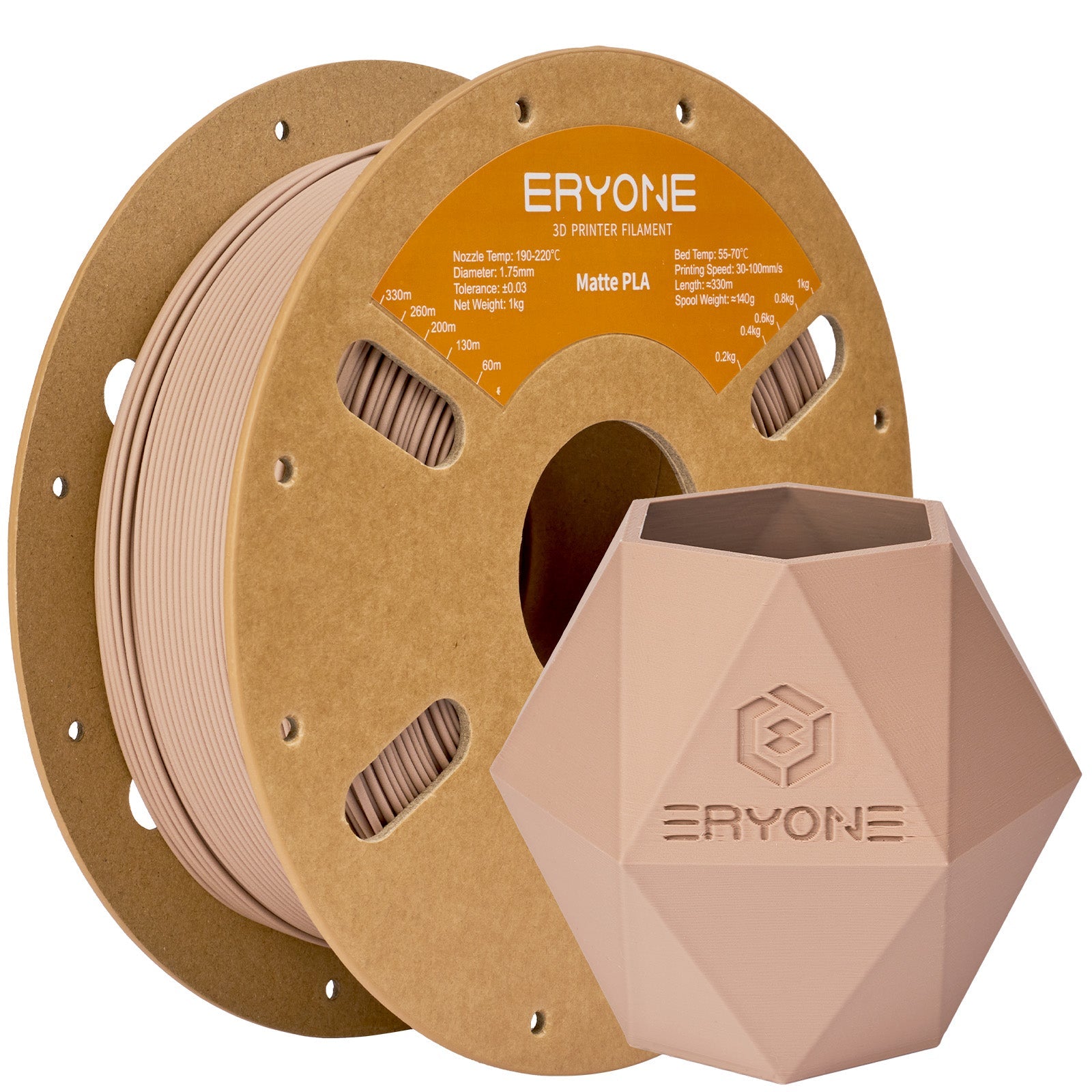 Eryone PLA Matt – 1,75 mm, 1 kg – PLA Matt – Iced latte
