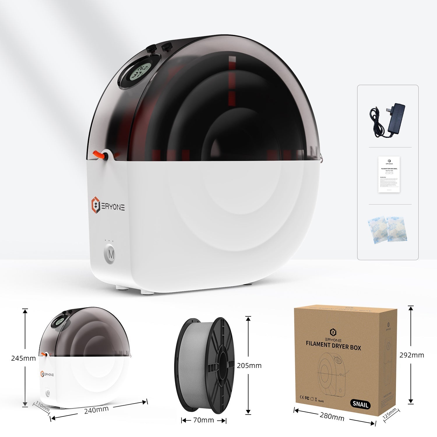 Eryone Filament-Trockenbox Schnecke M2