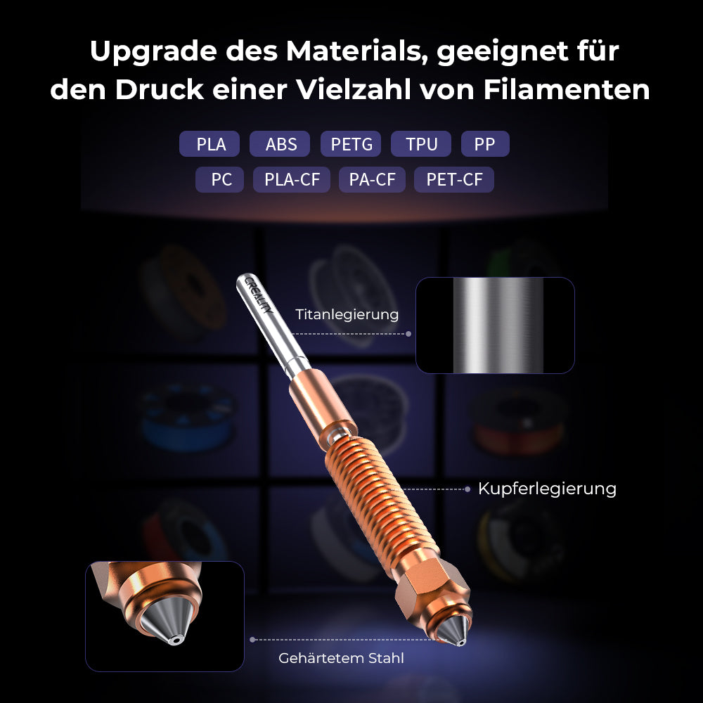 K1/Ender-Serie “Unicorn” Schnellwechsel-Düse