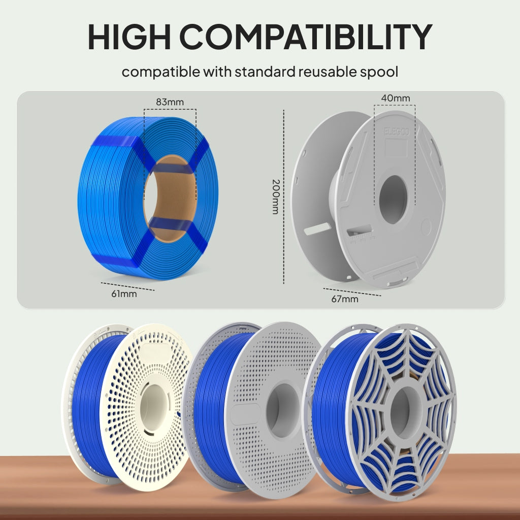 Elegoo PLA Basic Nachfüllpack – 1,75 mm, 1 kg