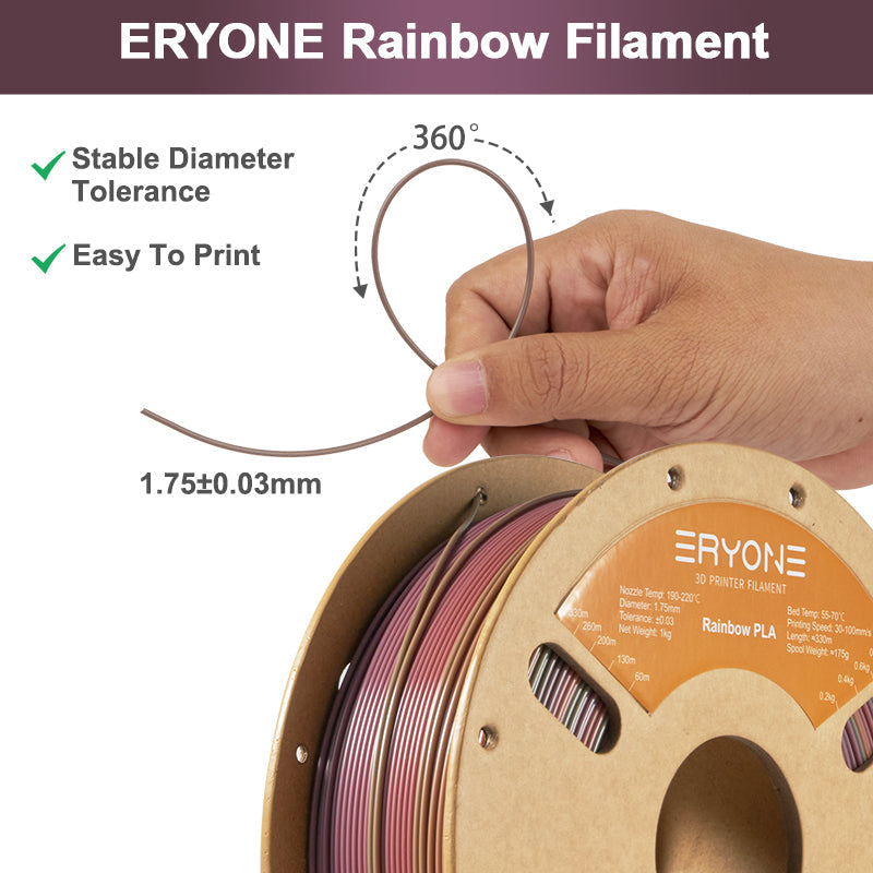 Eryone PLA Regenbogen Steampunk – 1,75 mm, 1 kg