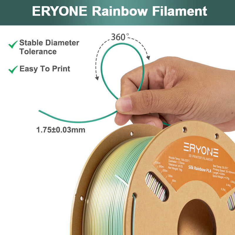 Eryone PLA Regenbogen Classic – 1,75 mm, 1 kg