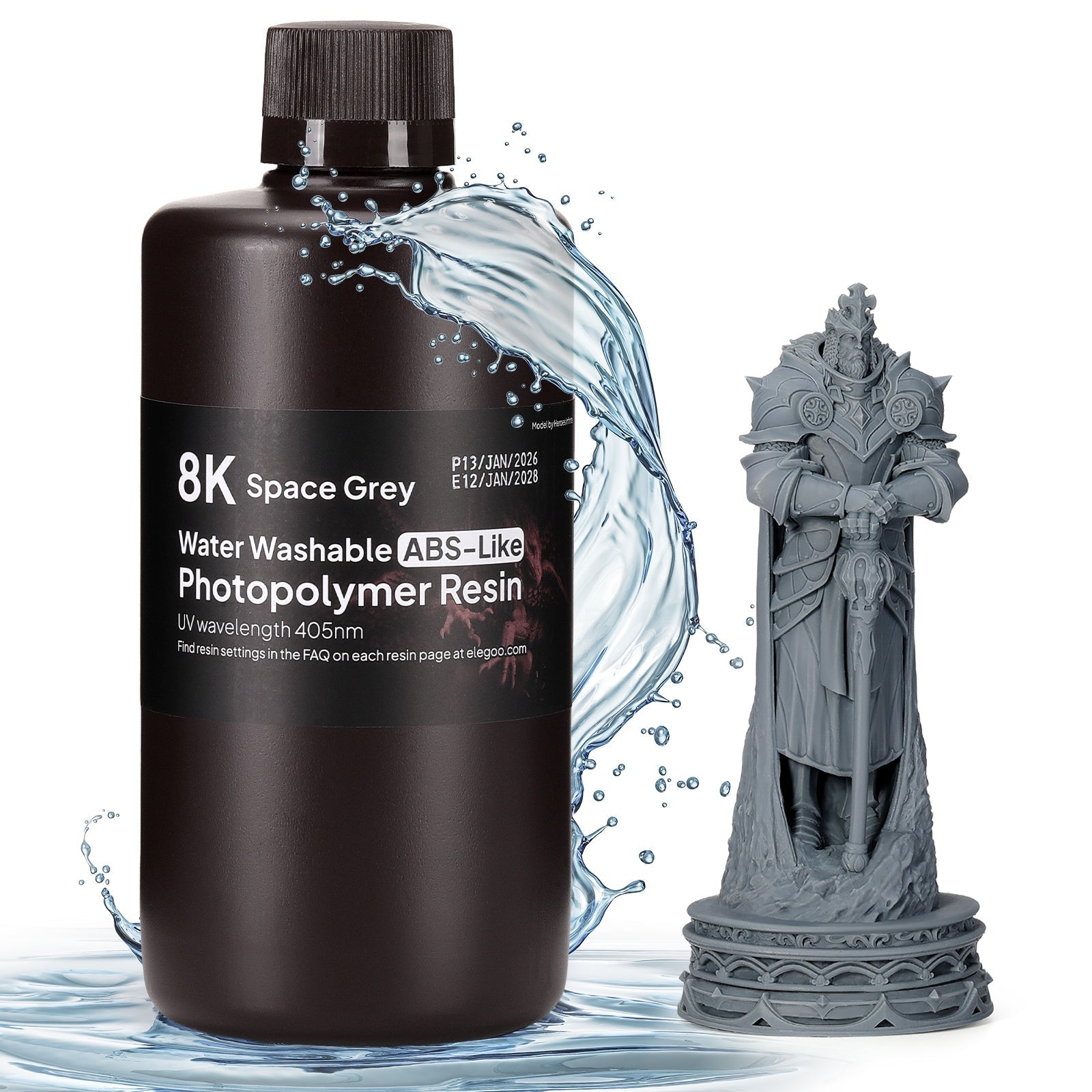 Elegoo 8K Wasserabwaschbares ABS-ähnliches Harz – 1 kg