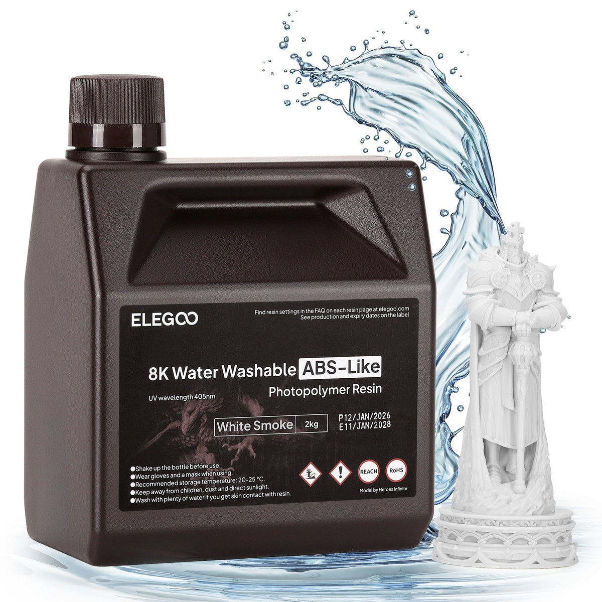 Elegoo 8K Wasserabwaschbares ABS-ähnliches Harz – 2 kg