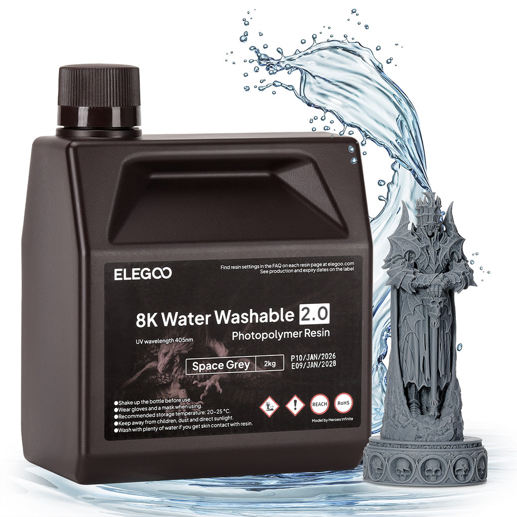 Elegoo Wasserwaschbares Harz V2.0 8K – 1 kg