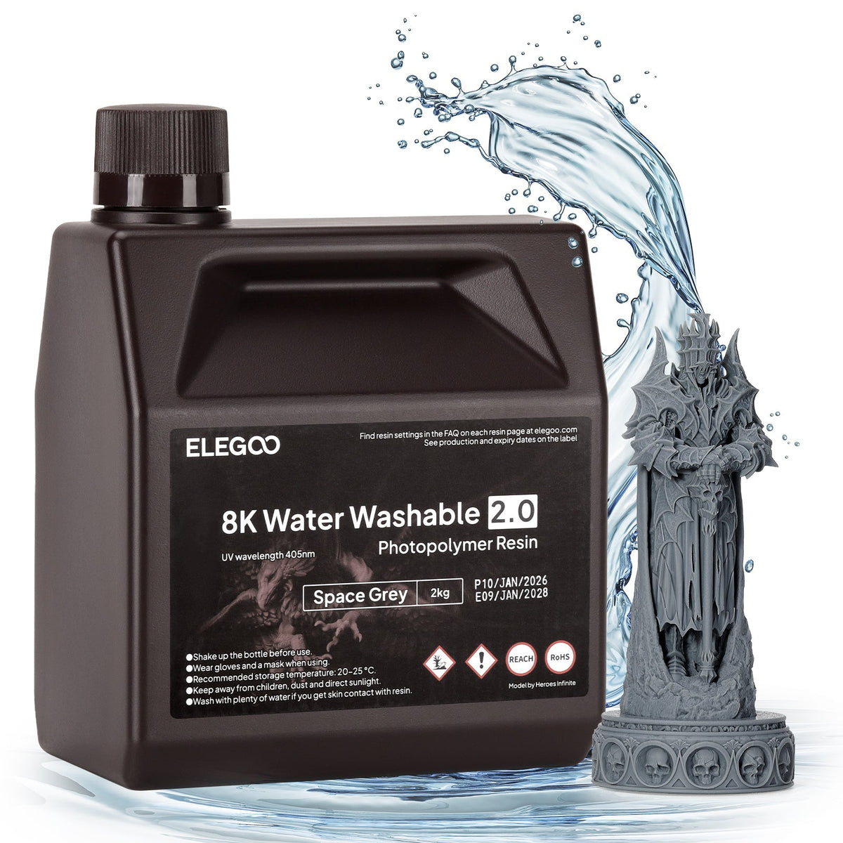 Elegoo 8K wasserabwaschbares Harz V2.0 – 2 kg