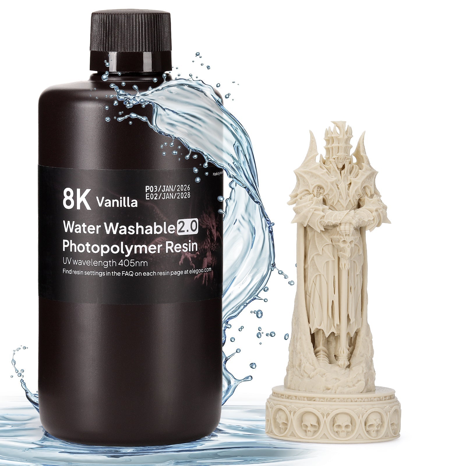 Elegoo 8K wasserabwaschbares Harz V2.0 – 1 kg