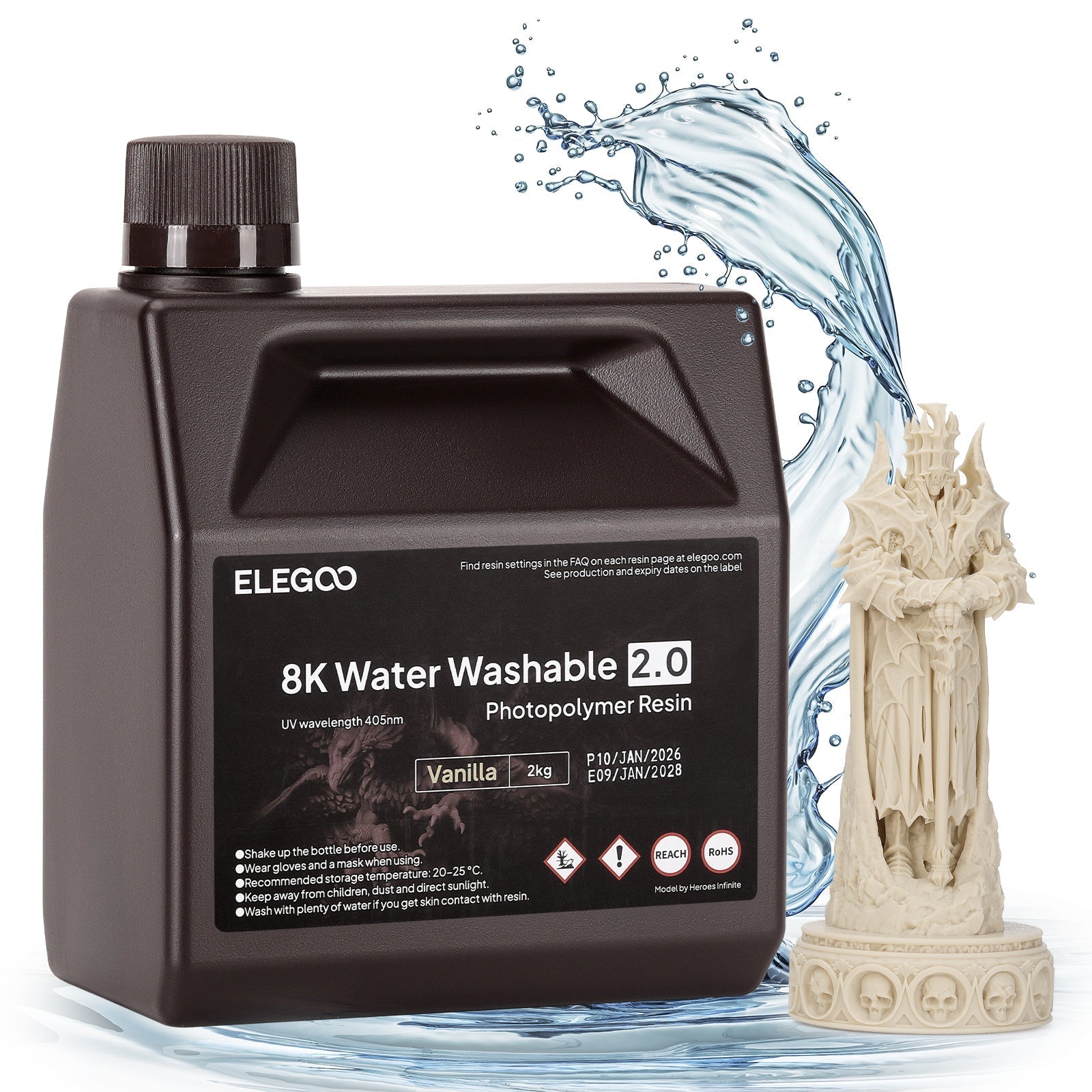 Elegoo 8K wasserabwaschbares Harz V2.0 – 2 kg