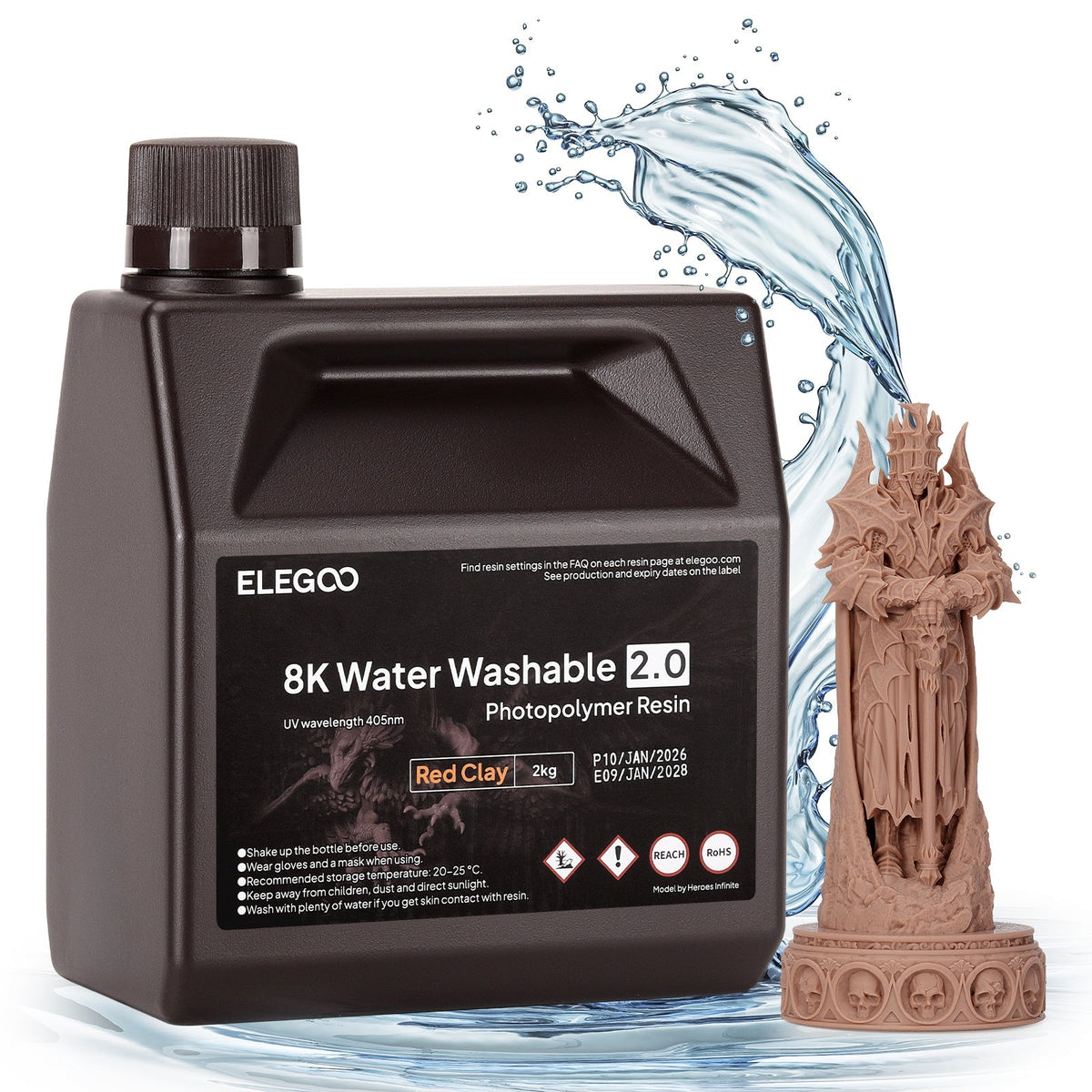Elegoo 8K wasserabwaschbares Harz V2.0 – 2 kg